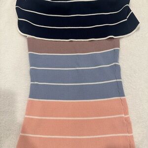 She + Sky Striped Multicolor Blouse